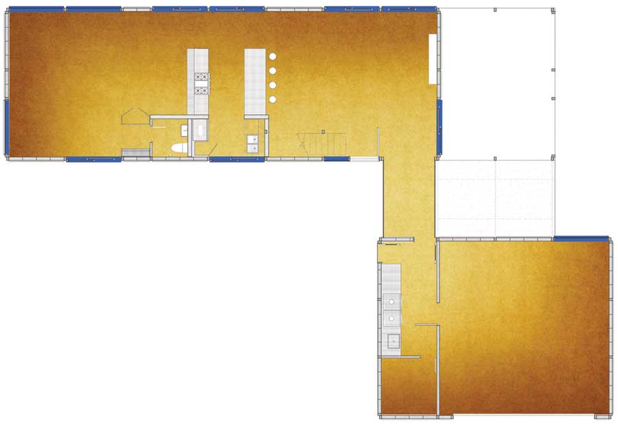 The Grants' FlatPak home main floor plans